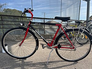 vélo rouge et noir