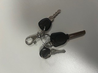 3 clés noires + mousqueton